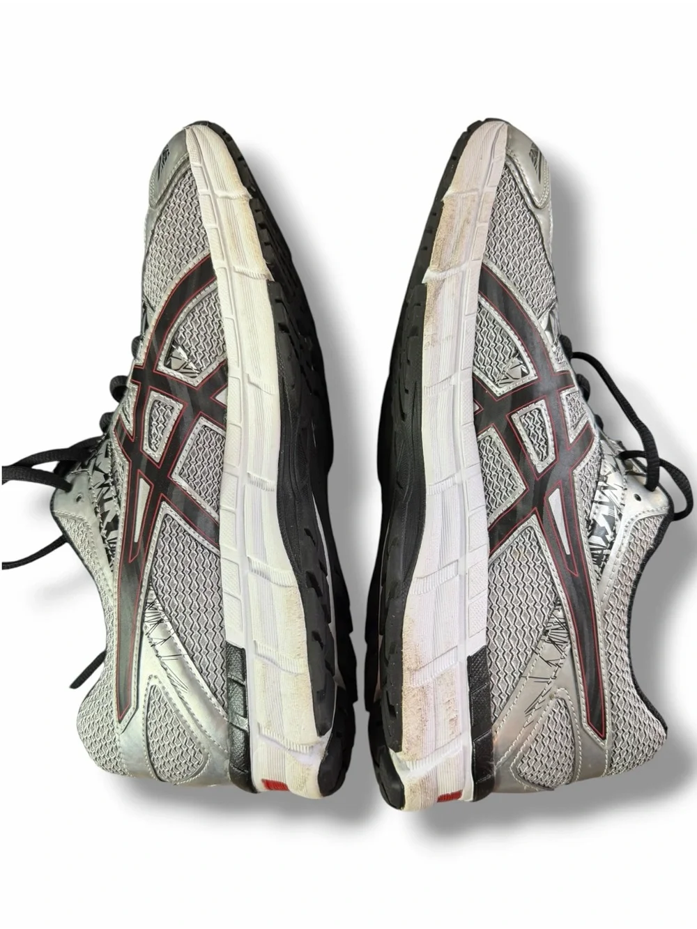 ASICS Gel-Excite 3 men's 11.5 Silver, Black & Red Running Shoes